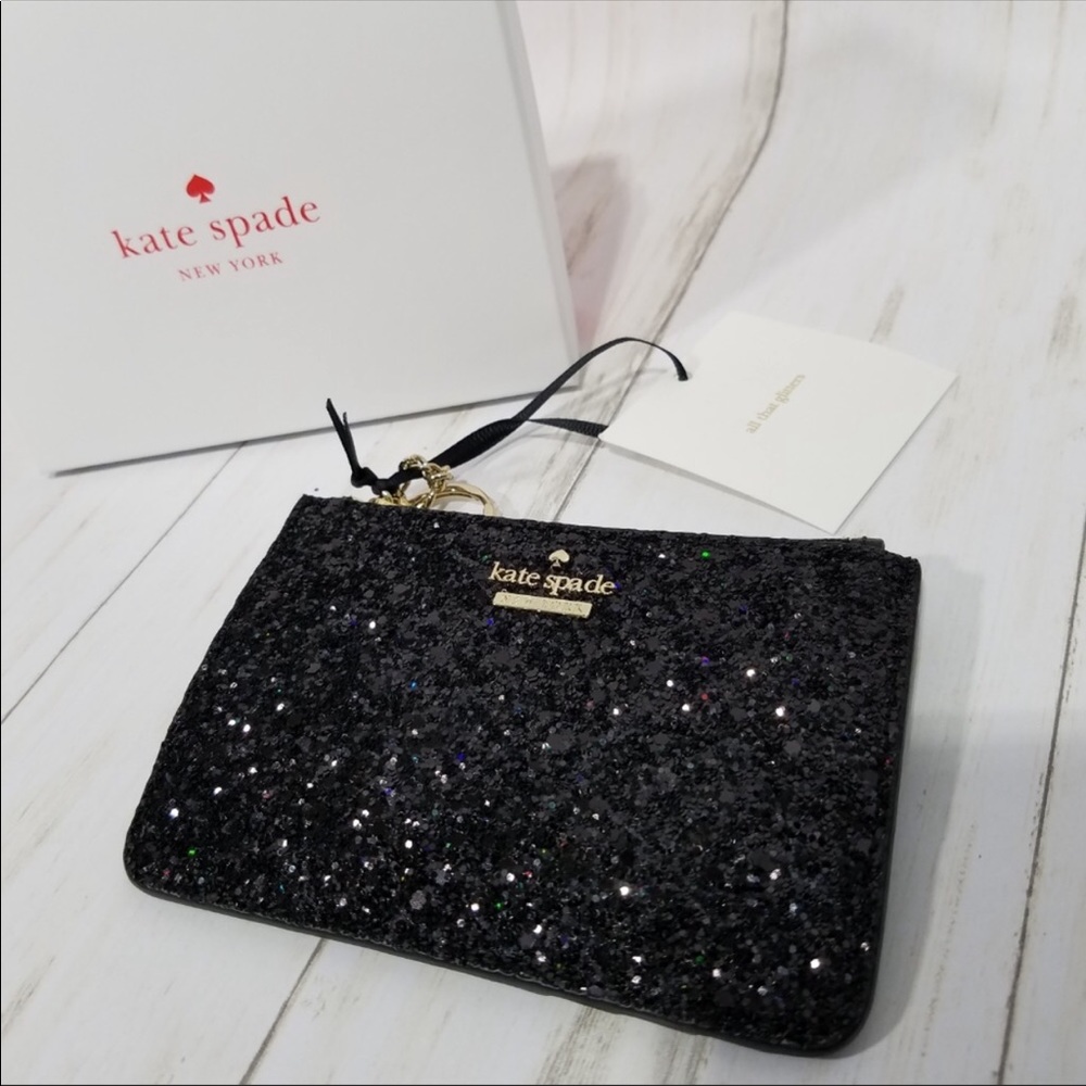 NWT Kate Spade Laurel Way glitter card holder - Picture 5 of 6